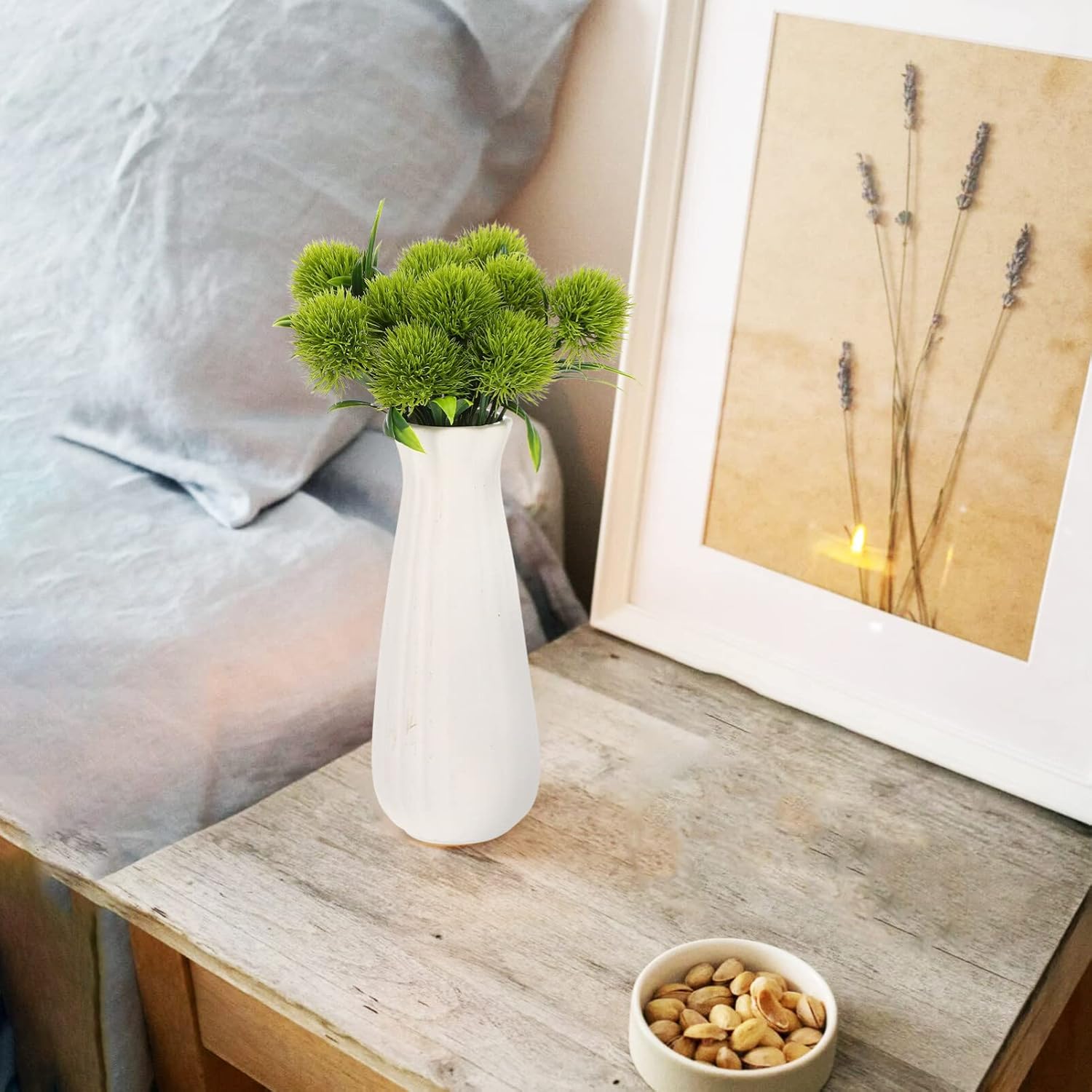 Healifty Artificial Dandelion Plants 10 Pack Artificial Flower Bouquets for Wedding Home Garden Office Wedding Table Decoration (Green) - Image 7
