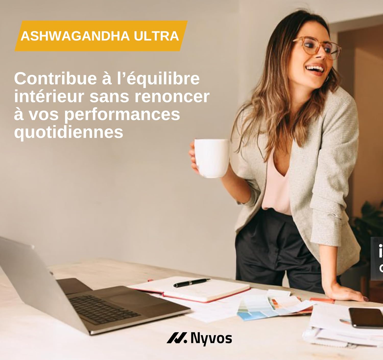 Ashwagandha Shoden Ultra 35% Withanolides - 15,000mg Equivalent | 7x More Concentrated Than Ashwagandha KSM-66 | Support Concentration, Deep Sleep & Energy | 120 Capsules - Nyvos - Image 3