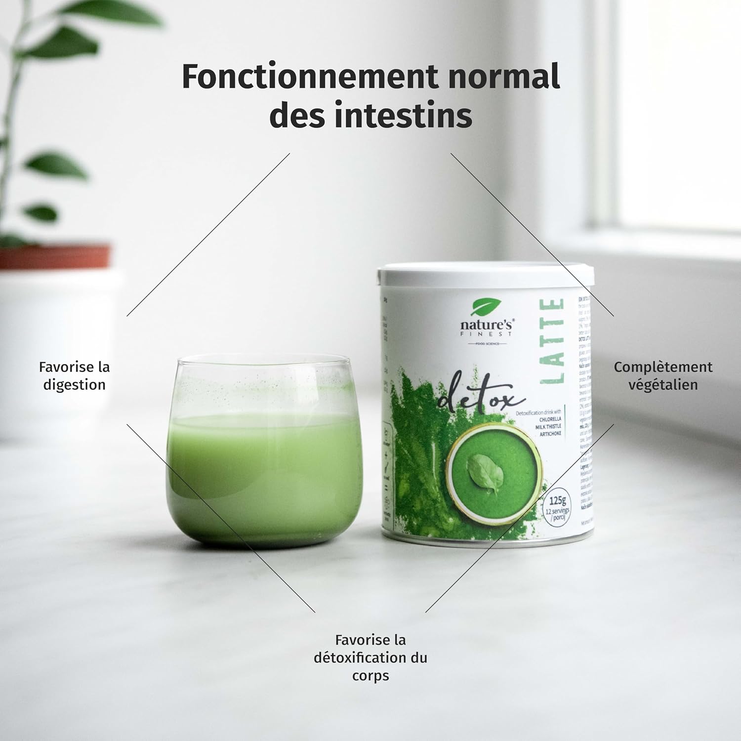 Nature's Finest by Nutrisslim Detox Latte – Chlorella, Artichoke and Milk Thistle for Body Purification – Organic Chai Tea Powder - Image 6