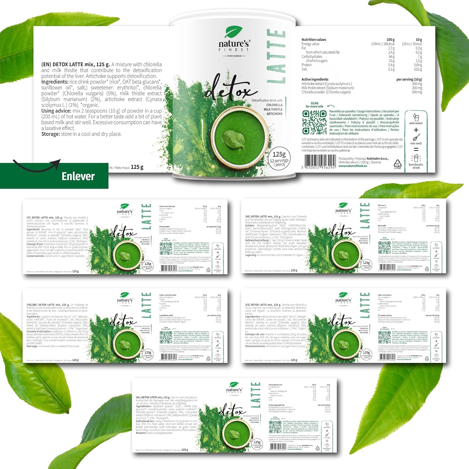 Nature's Finest by Nutrisslim Detox Latte – Chlorella, Artichoke and Milk Thistle for Body Purification – Organic Chai Tea Powder - Image 8