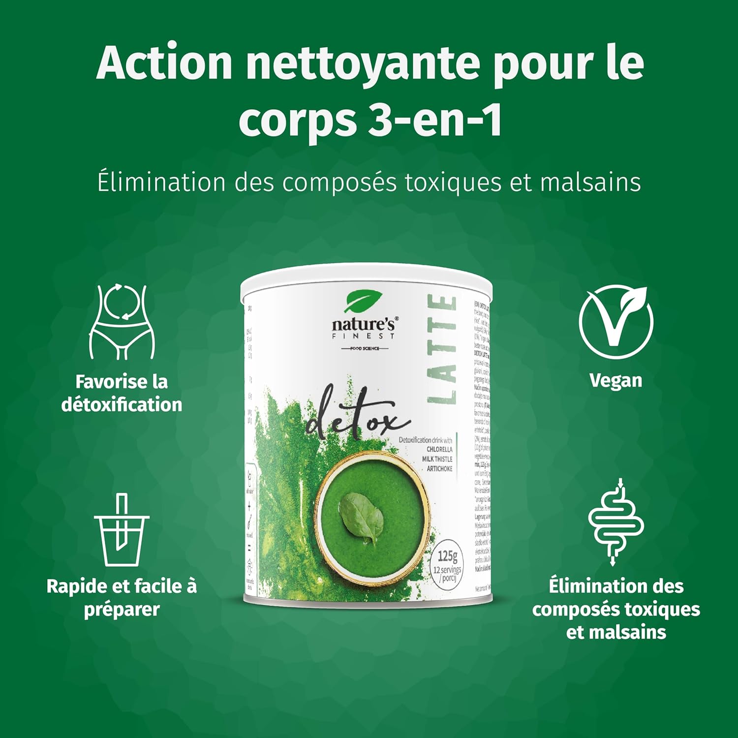 Nature's Finest by Nutrisslim Detox Latte – Chlorella, Artichoke and Milk Thistle for Body Purification – Organic Chai Tea Powder - Image 11