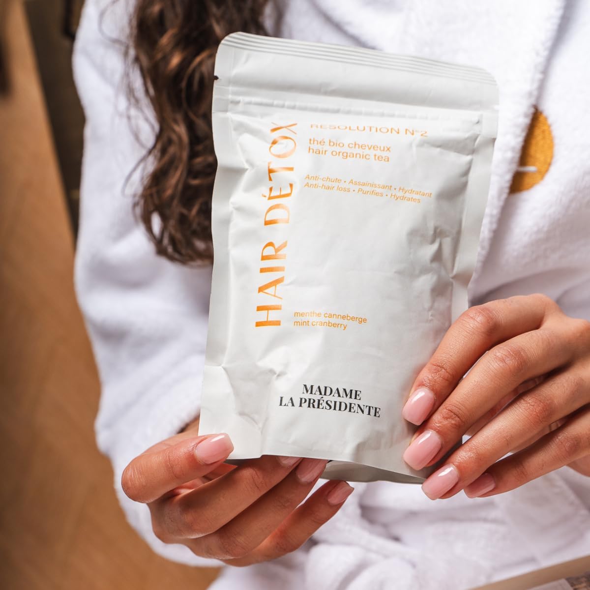 Madame La Présidente – Resolution N°2 - Hair Detox Tea – Sanitizes & purifies the scalp, helps reduce dandruff & discomfort – Drinking or rinsing water/DIY – Green tea & plants – 100g - Image 8
