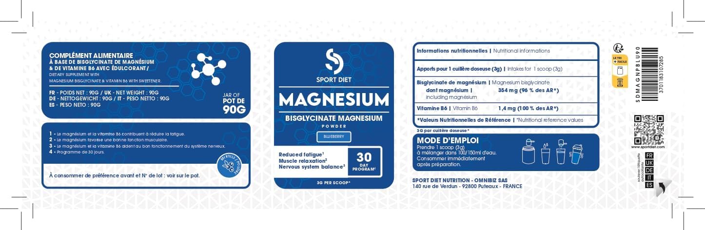 Magnesium Bisglycinate + TAURINE & VITAMIN B6-180 Vegetable Capsules - Fatigue, Stress, Sleep & Muscle Contraction - High Assimilation - Flexible Cure - Eric Favre - Image 7