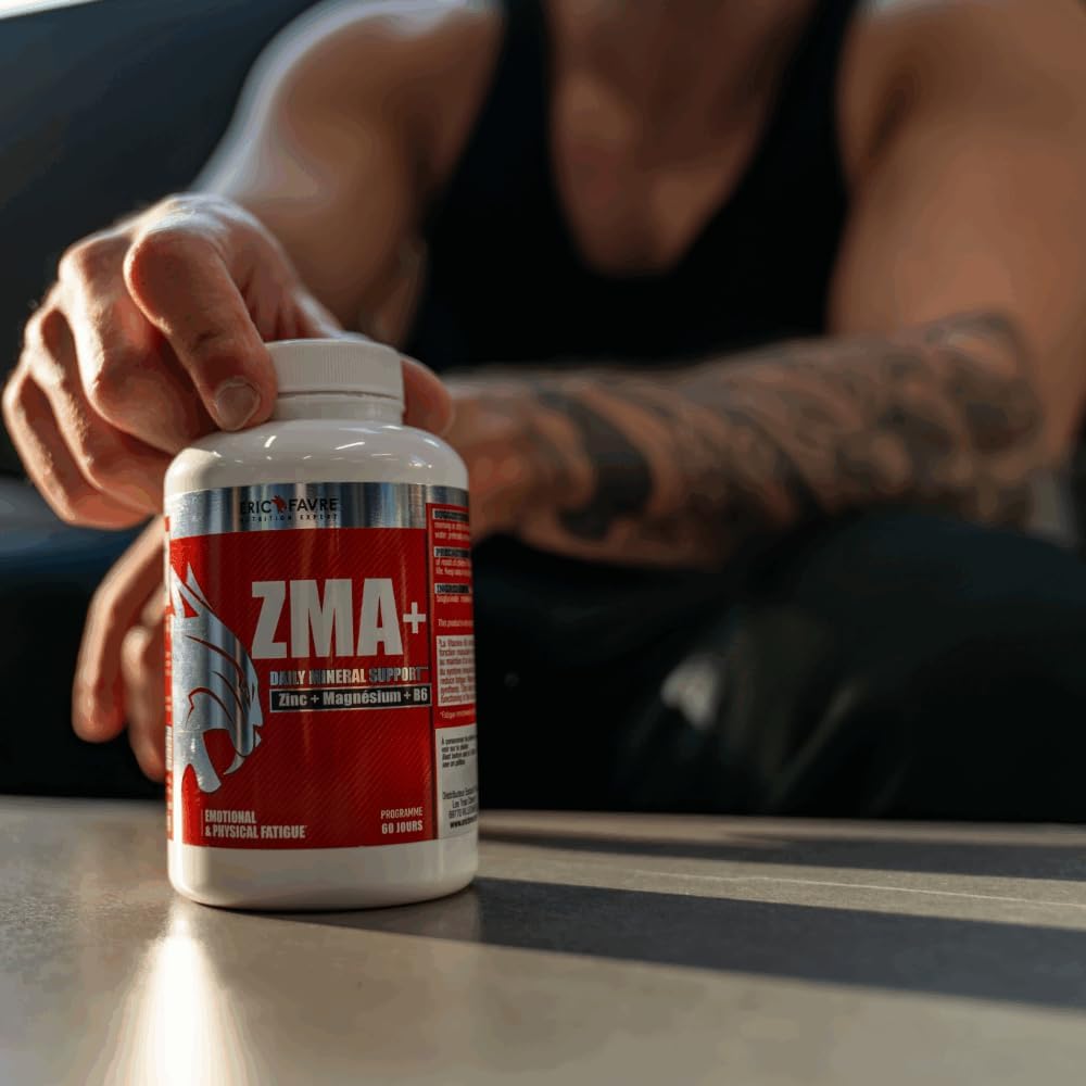 ZMA+ - Highly Dosed Supplement with Zinc Magnesium and Vitamin B6 - Energy Metabolism, Protein Synthesis, Testosterone Levels - Program 60J - Eric Favre - Image 5