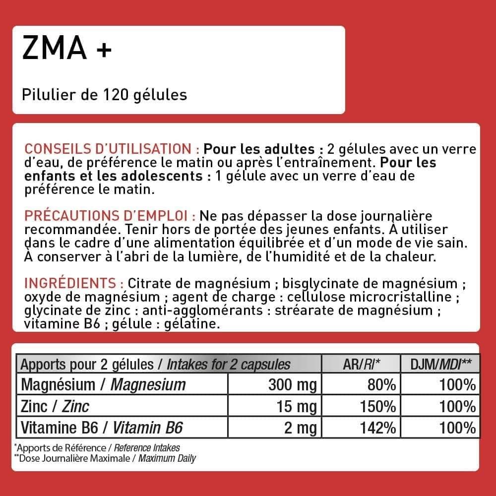 ZMA+ - Highly Dosed Supplement with Zinc Magnesium and Vitamin B6 - Energy Metabolism, Protein Synthesis, Testosterone Levels - Program 60J - Eric Favre - Image 7