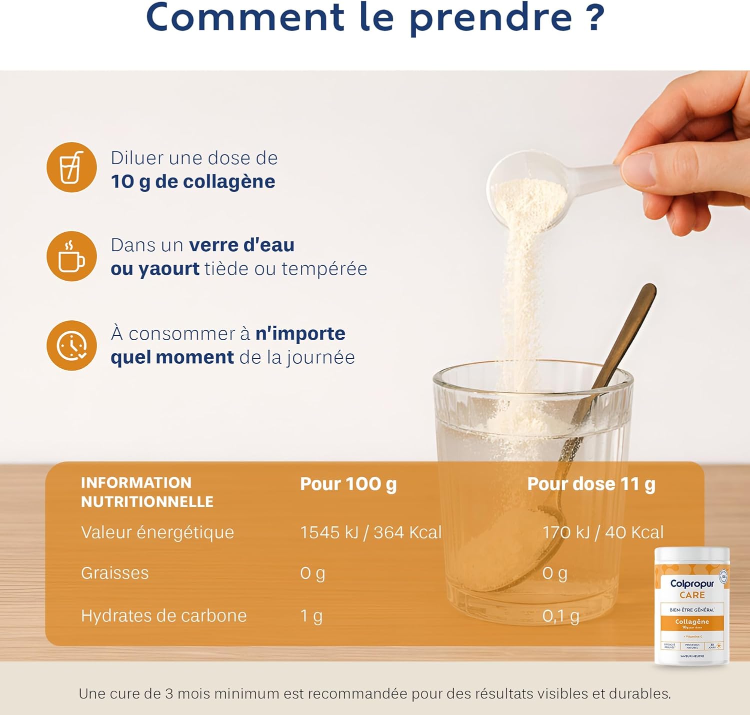 COLLAGENE Powder | 30 Days | Food Supplement | Hydrolyzed Collagen, Vitamin C | Bones, Joints & Skin Support | Neutral Flavour | Full Traceability | Non-GMO or Additive | COLPROPUR Care - Image 5