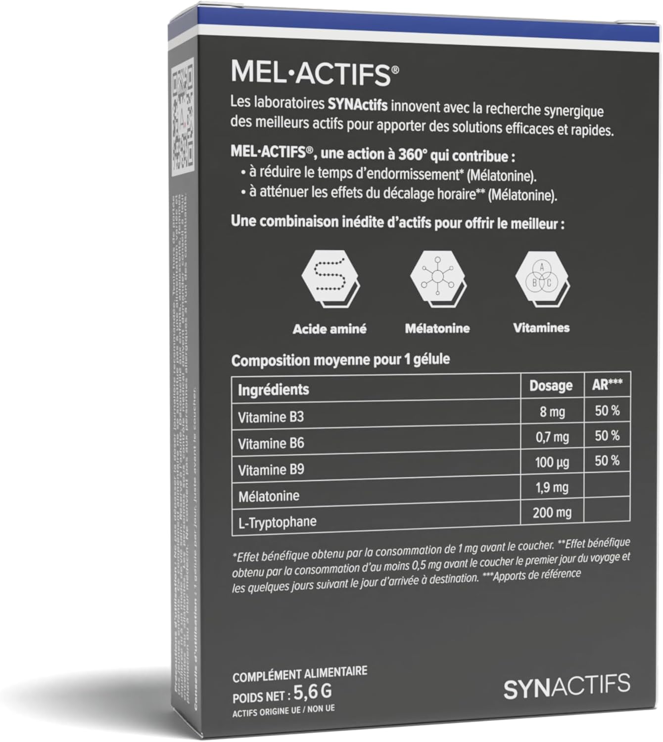 Melactif - Sleep Supplement - Melatonin, L-tryptophan, Vitamins B3, B6 and B9 - Aragan - 15 Capsules - Image 8