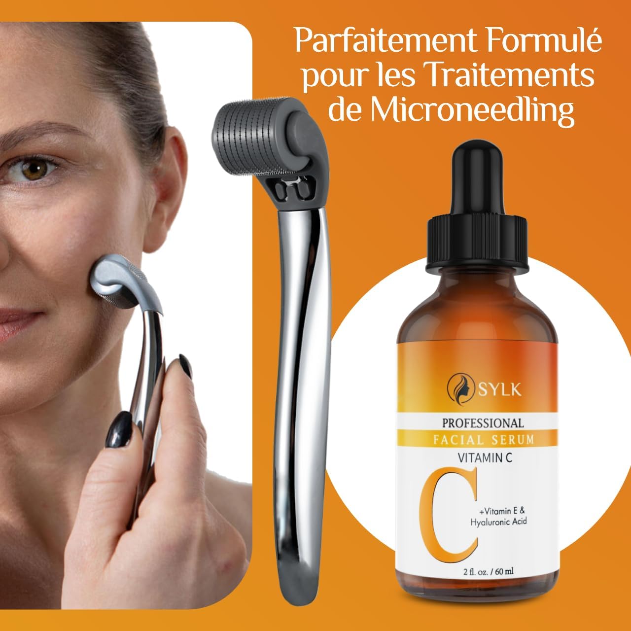Vitamin C Face Serum for Microneedling + Hyaluronic Acid & Vitamin E | Face and Eye Care | Anti Dark Circle, Anti Wrinkle, Anti Spot & Anti Age | 60 ml - Image 4