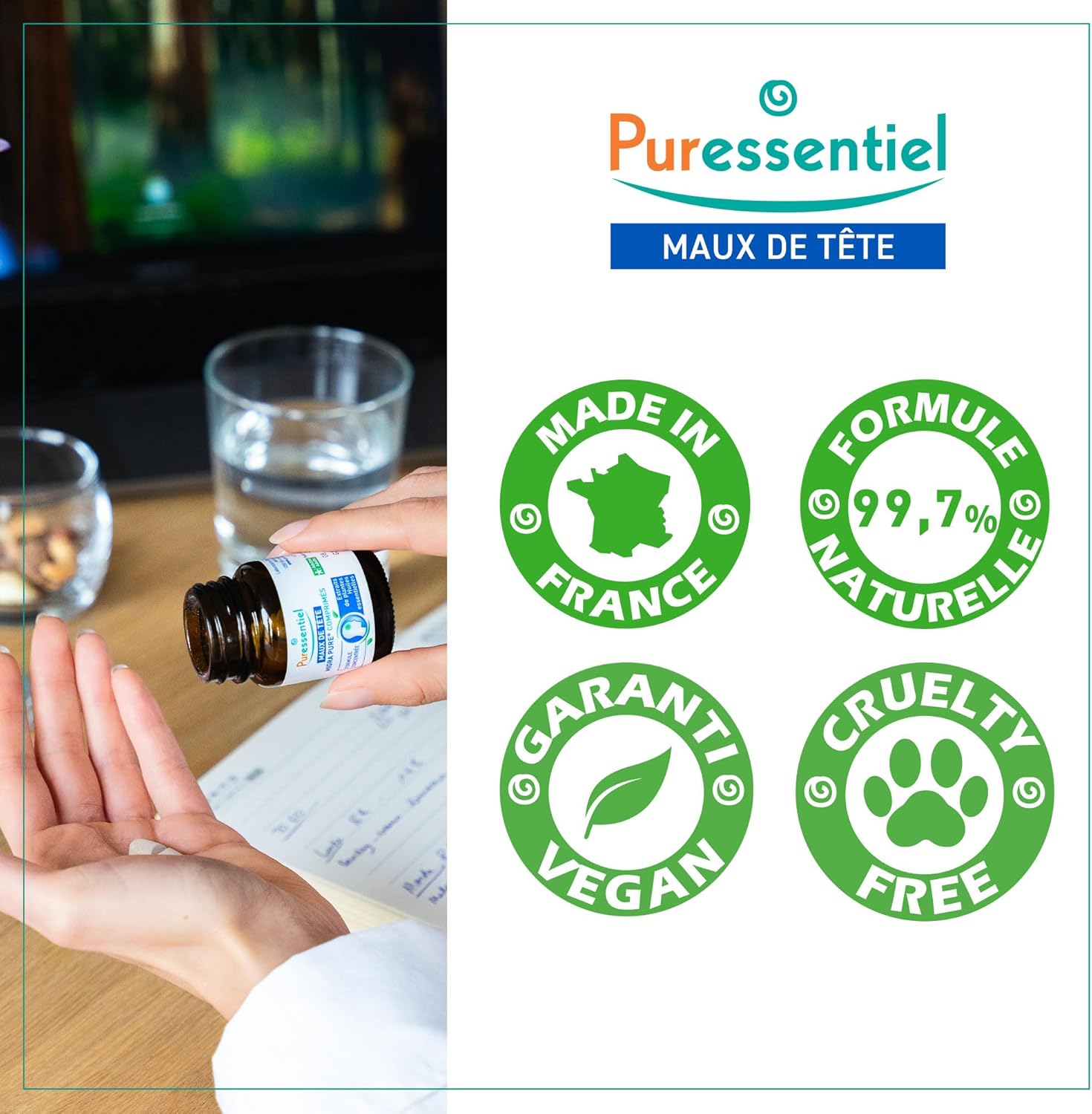 Puressentiel – Migra Pure Tablets – Essential Oils, Plant Extracts, Vitamin & Marine Magnesium – Natural and Concentrated Formula - Relieves Headaches -Dietary Supplements - x15 - Image 5
