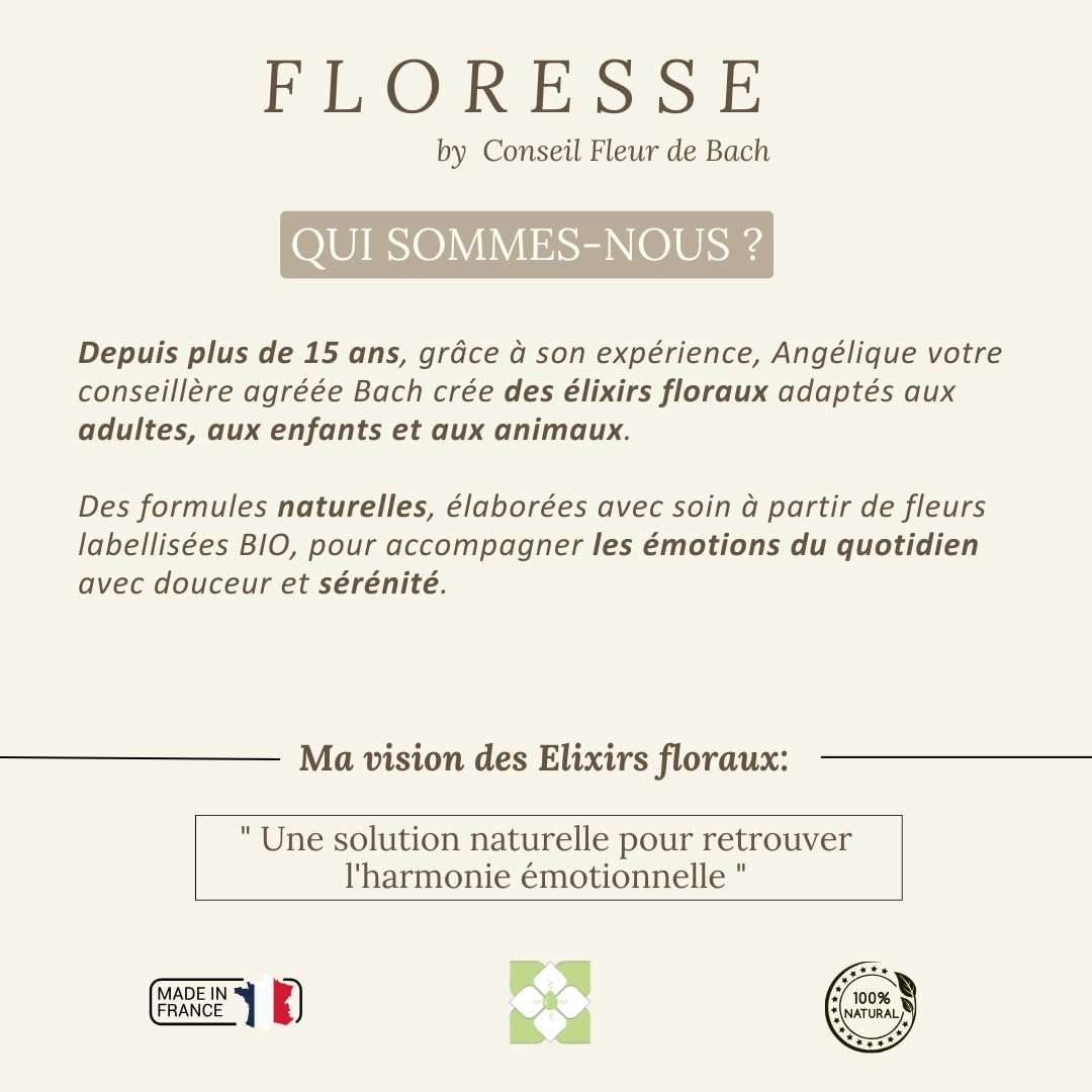 Conseil fleur de Bach Bach Flower ANTI STRESS- Soothe and manage your stress naturally. To avoid and soothe anxiety attacks … (10ML) - Image 8