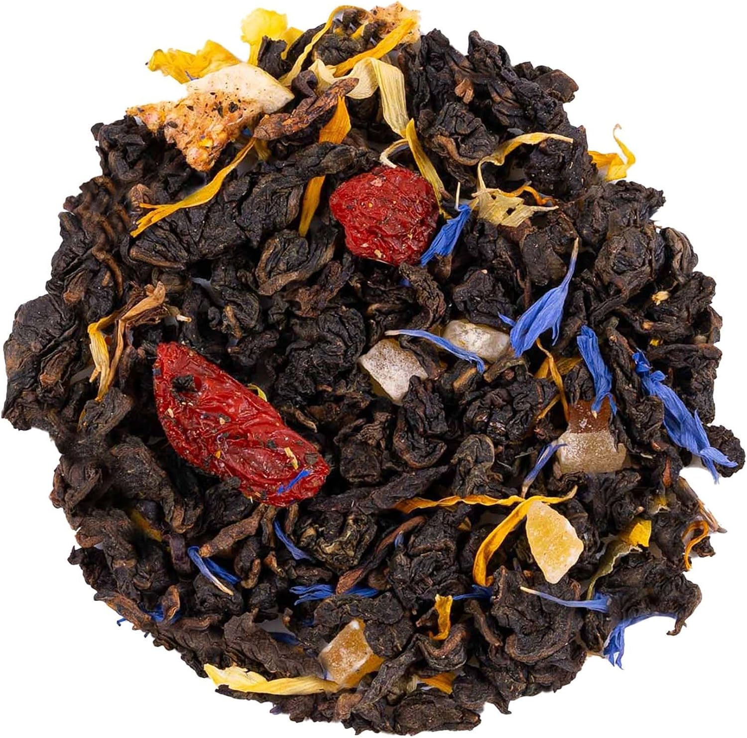 Kyosei Tea – Premium Oolong Tea "Tibetan Smile" – Bulk 100g – Fruit & Flower China Tea – Pomegranate, Peach, Fig & Goji Berry – Non-GMO & Gluten Free - Image 3
