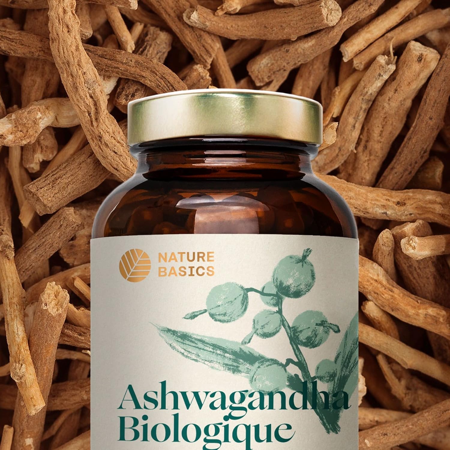 Nature Basics Sustainable Organic Ashwagandha in Jar | 180 Highly Dosed & Pure Capsules | 600mg Per Capsule & 1.800mg Per Daily Dose | Ayurvedic Dietary Supplement | CO2 Neutral - Image 5
