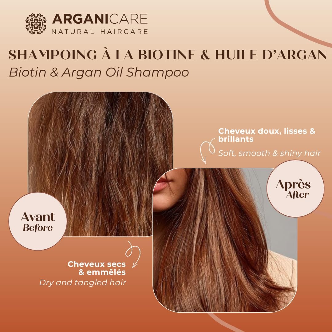 Biotine & Collagen Strengthening Conditioner 400ml - Thickening Care for Fine and Damaged Hair, Natural Formula with Argan Oil, Easy Detangling, Softness & Shine - Image 4