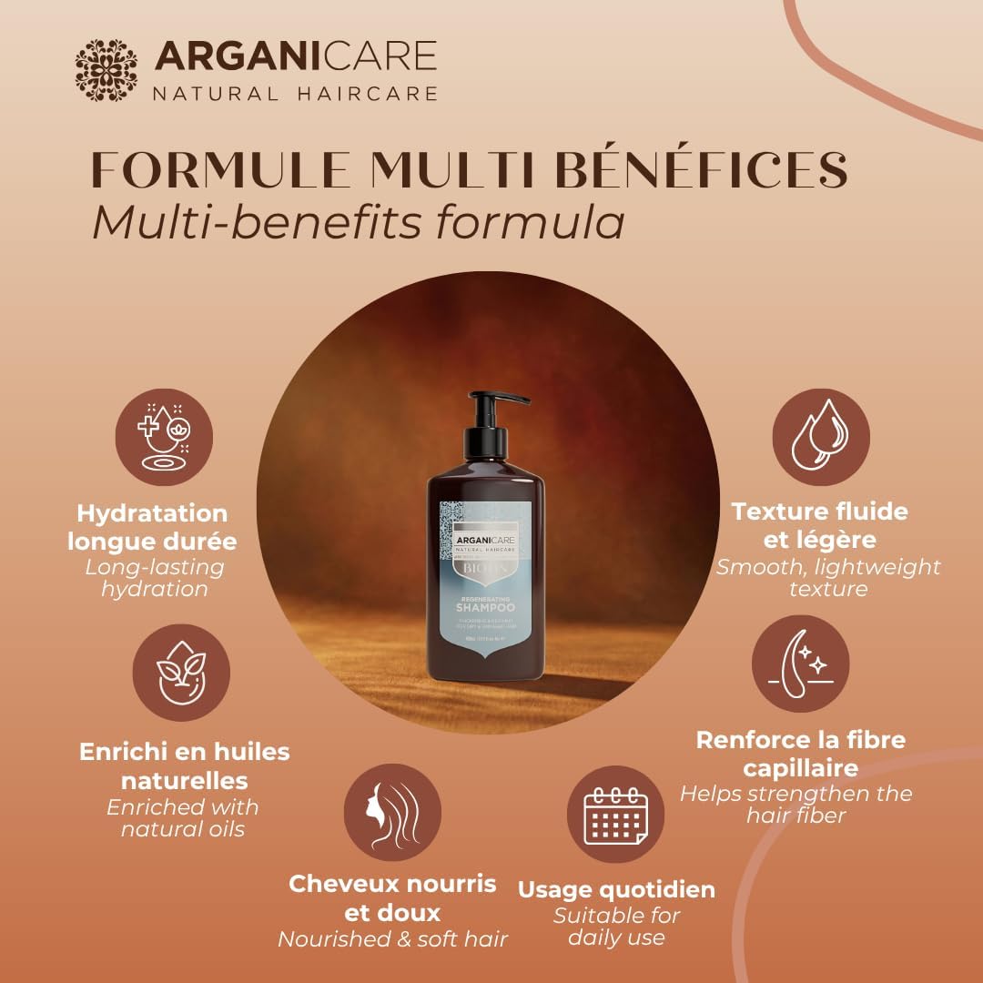 Biotine & Collagen Strengthening Conditioner 400ml - Thickening Care for Fine and Damaged Hair, Natural Formula with Argan Oil, Easy Detangling, Softness & Shine - Image 5