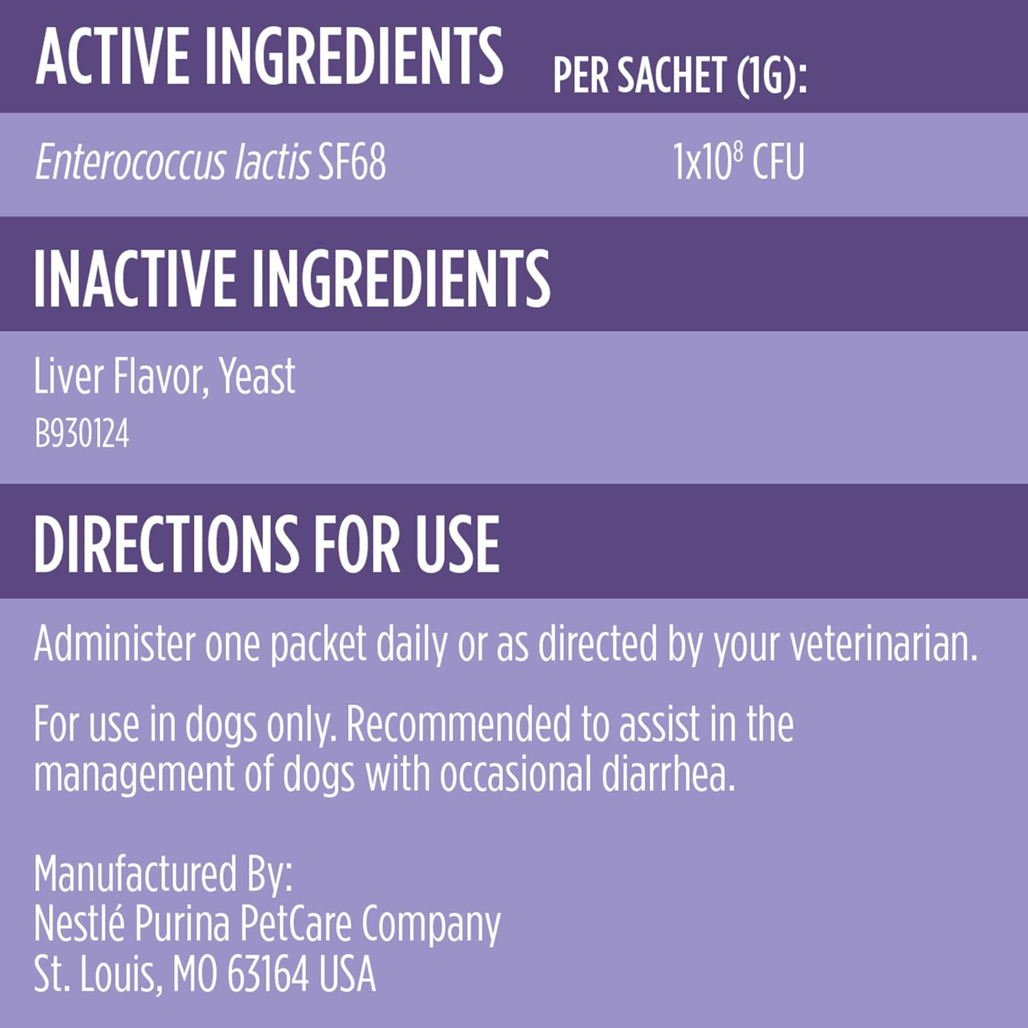 Purina Fortiflora Canine Veterinary Diet, 30 Sachets per Box - Image 7