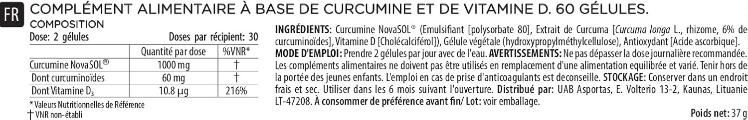 Turmeric Liquid Curcumin With Vitamin D – 185 X More Bioavailable Than Standard Turmeric/Curcumin – Immediately Absorbable – 60 NovaSOL Curcumin Capsules - Image 3