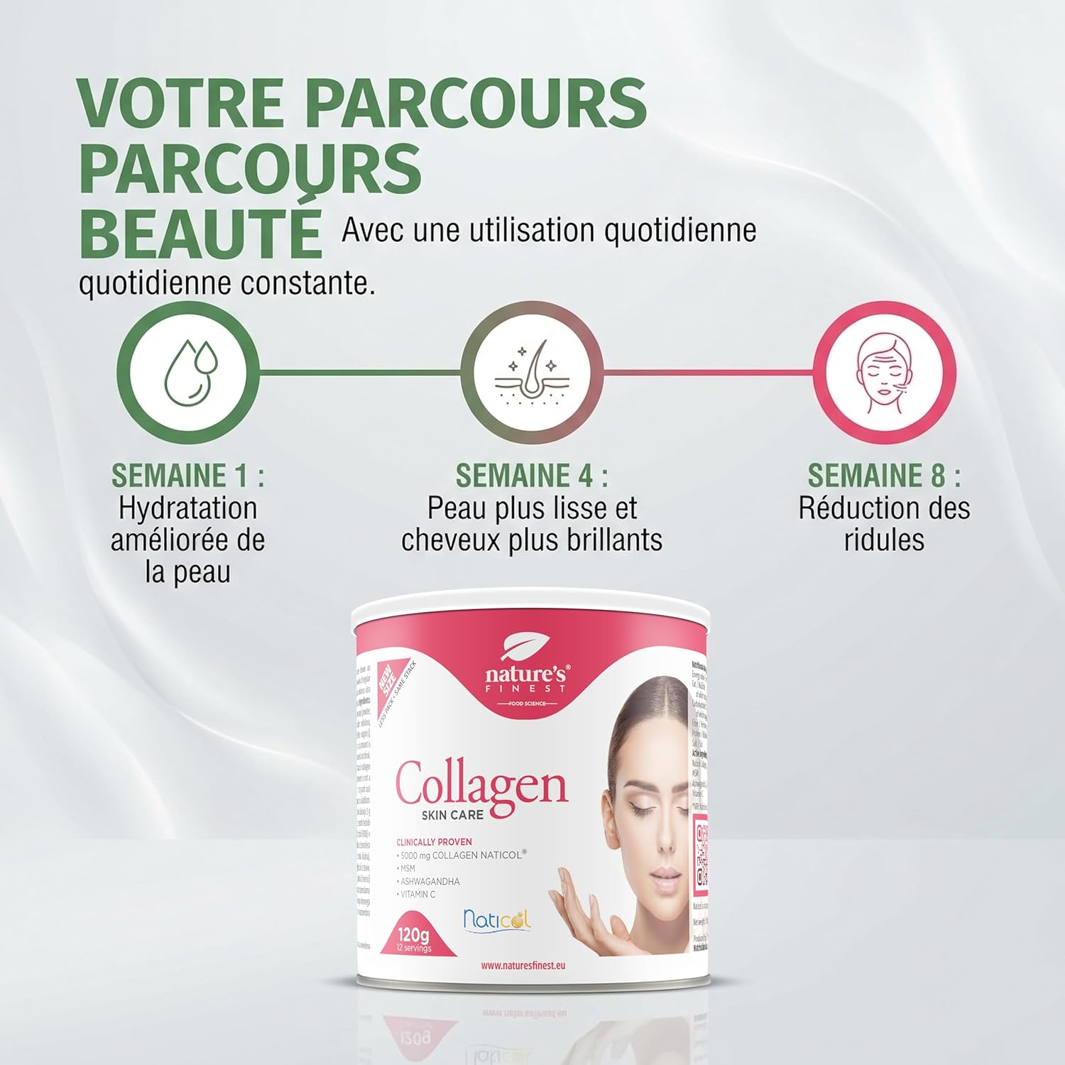Nature's Finest Collagen Skincare with Naticol Marine Collagen, MSM and Vitamin C Powder, Hydrolyzed Marine Collagen Peptides Type 1 - Hair and Skin Collagen - Image 5