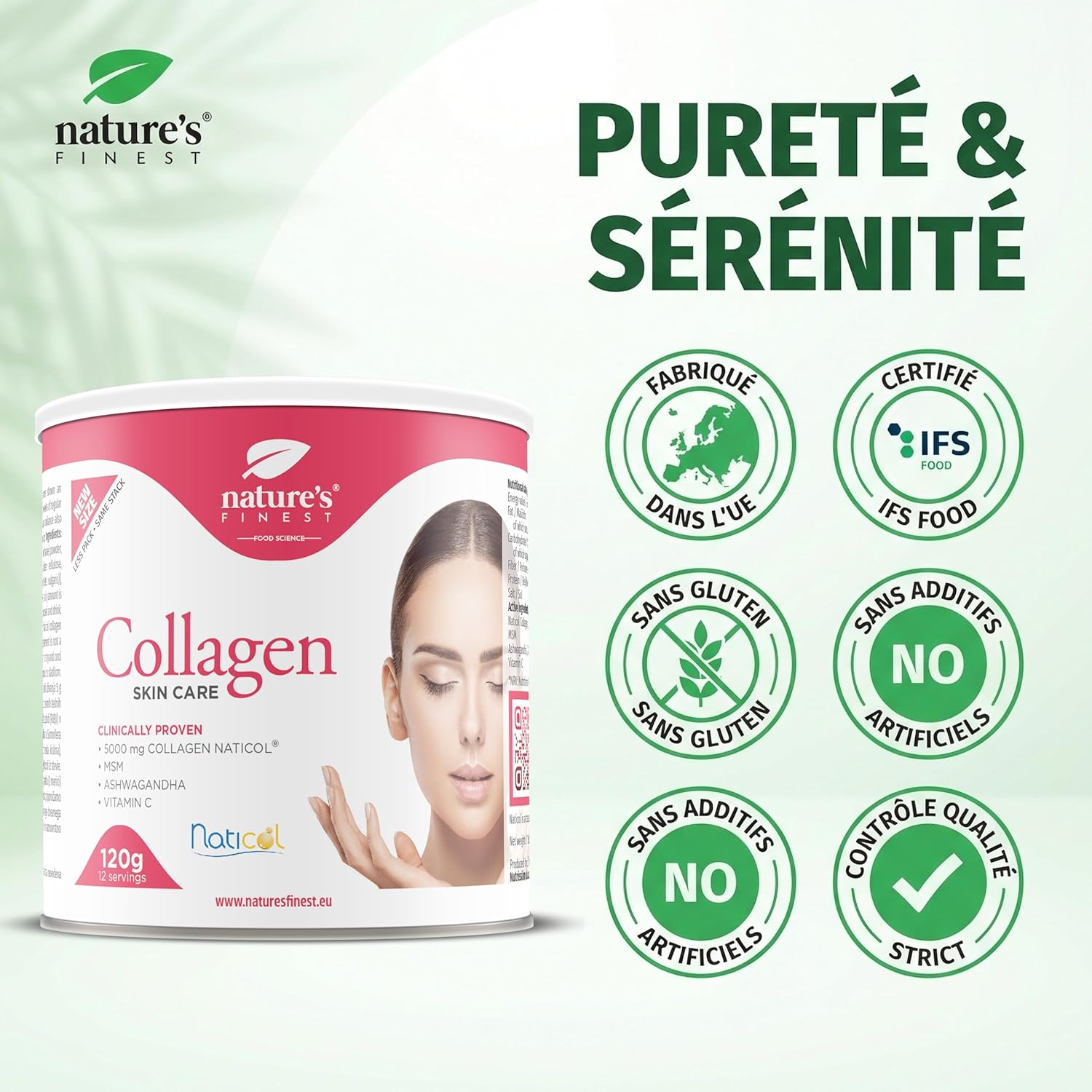 Nature's Finest Collagen Skincare with Naticol Marine Collagen, MSM and Vitamin C Powder, Hydrolyzed Marine Collagen Peptides Type 1 - Hair and Skin Collagen - Image 7