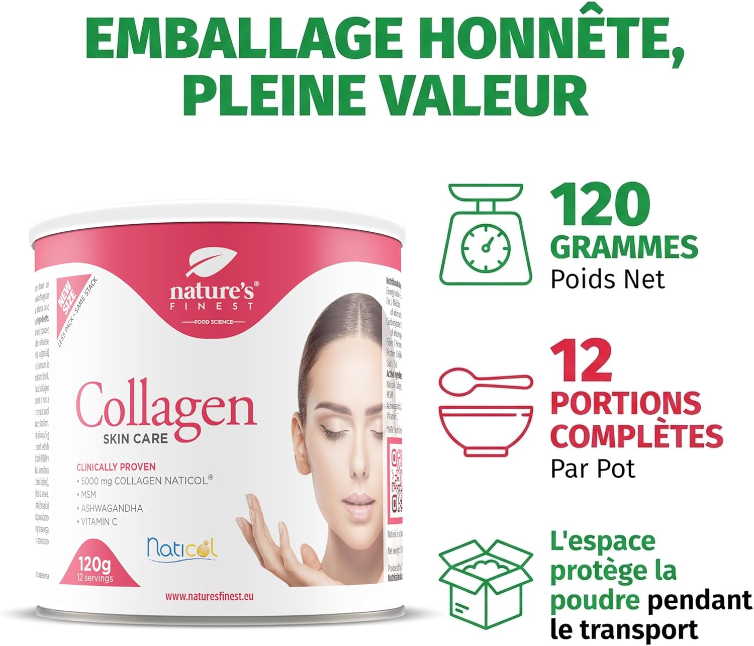 Nature's Finest Collagen Skincare with Naticol Marine Collagen, MSM and Vitamin C Powder, Hydrolyzed Marine Collagen Peptides Type 1 - Hair and Skin Collagen - Image 9