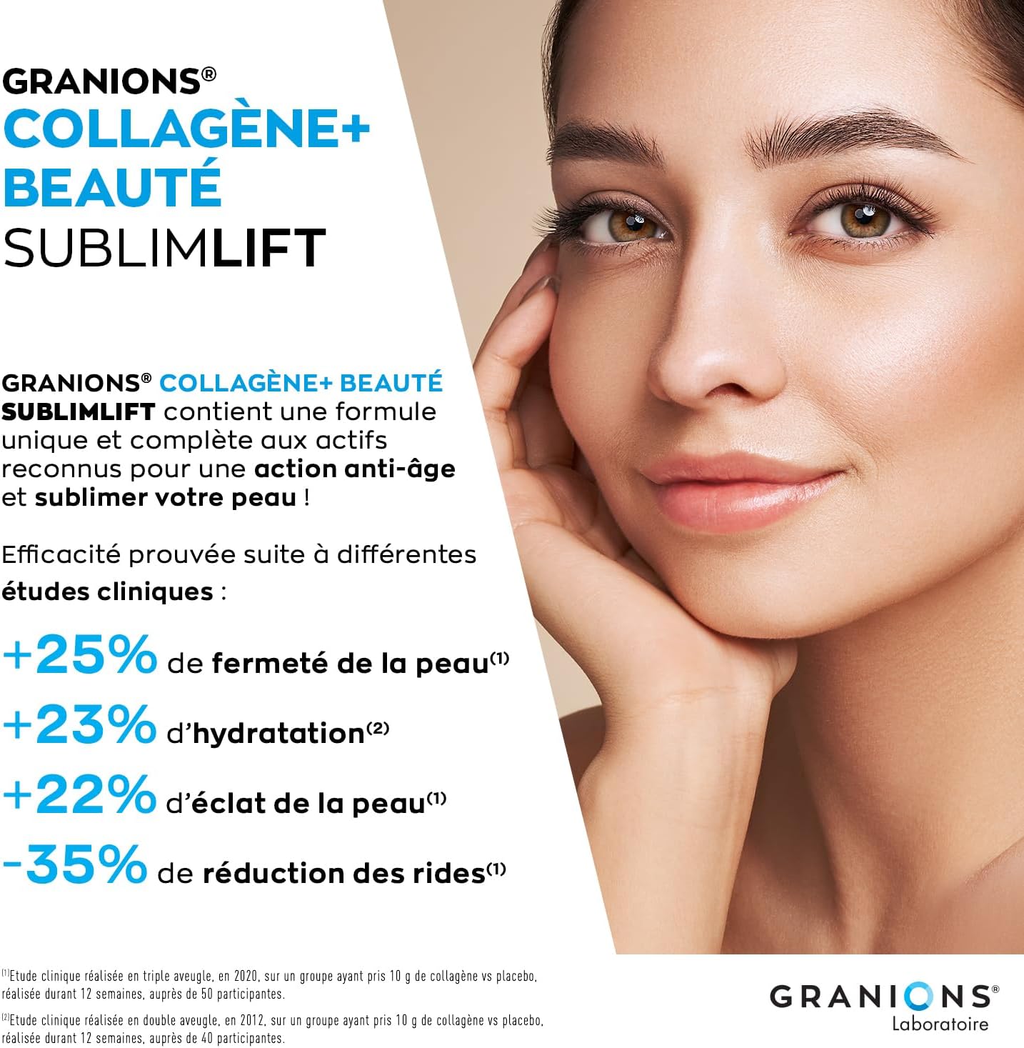 SUBLIMLIFT GRANIONS Marine Beauty Collagen 12 g Daily Hyaluronic Acid + Coenzyme Q10 + Vitamin C | Antioxidants, Anti-Aging and Beauty Skin - Chocolate Flavour -300 g - Image 4