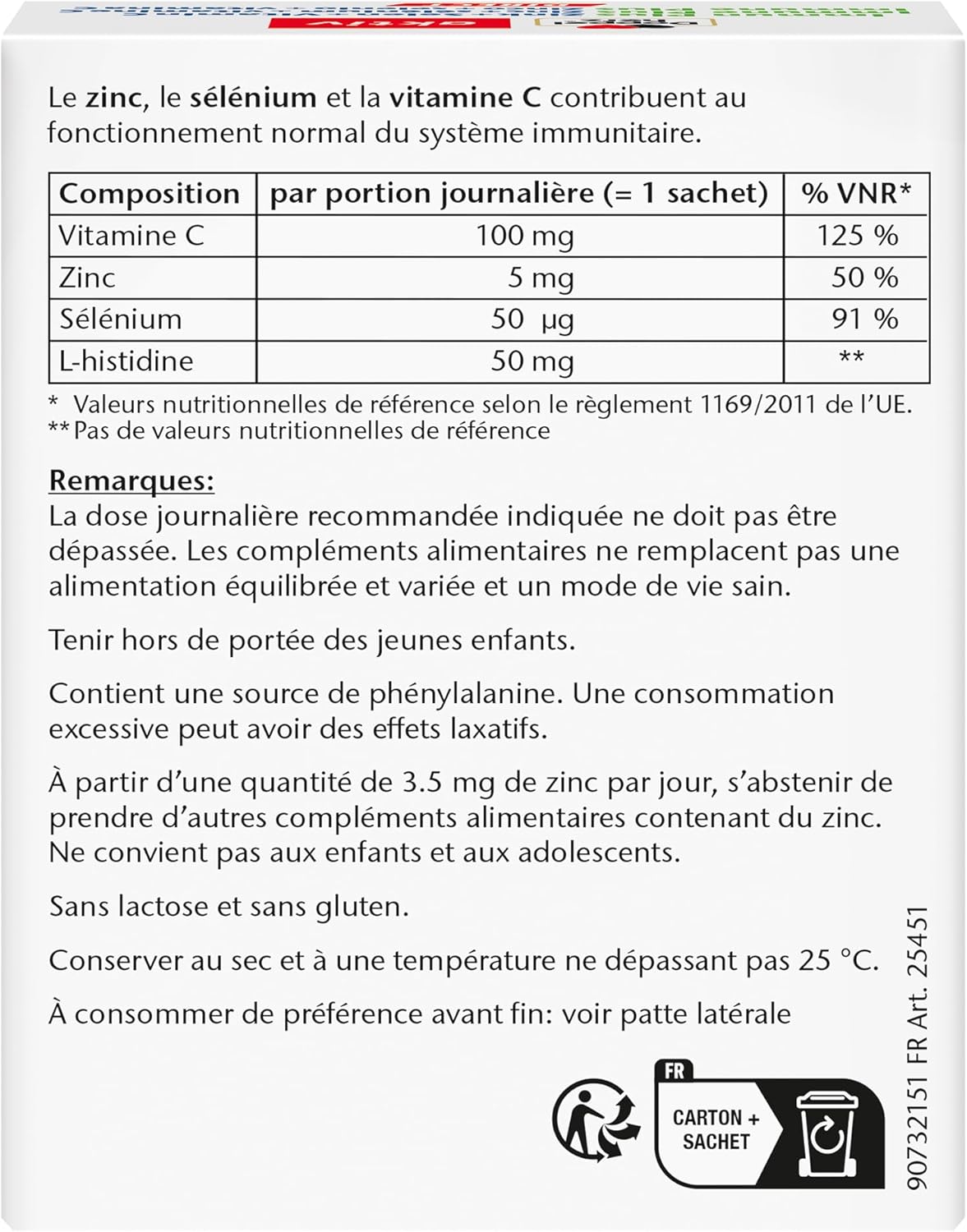 Doppelherz Immun Plus Direct - Zinc, Selenium and Vitamin C Contribute to Normal Immune System Function - 20 Bags - Image 6