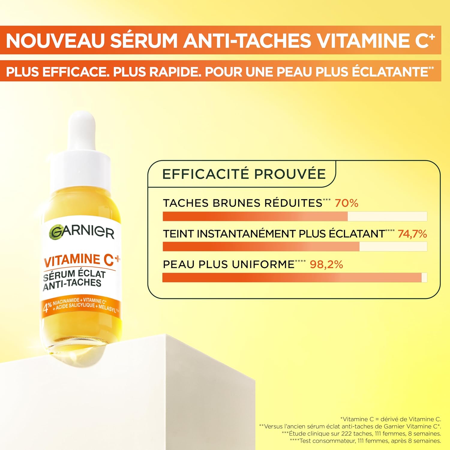 GARNIER - SkinActive Vitamin C - Fresh & Bright Moisturizing Sorbet Cream (85ml) + Vitamin C Day Serum (30ml) - Reduces Dark Spots, Unifies & Boost Complexion Radiance - All Skin Types - Image 4