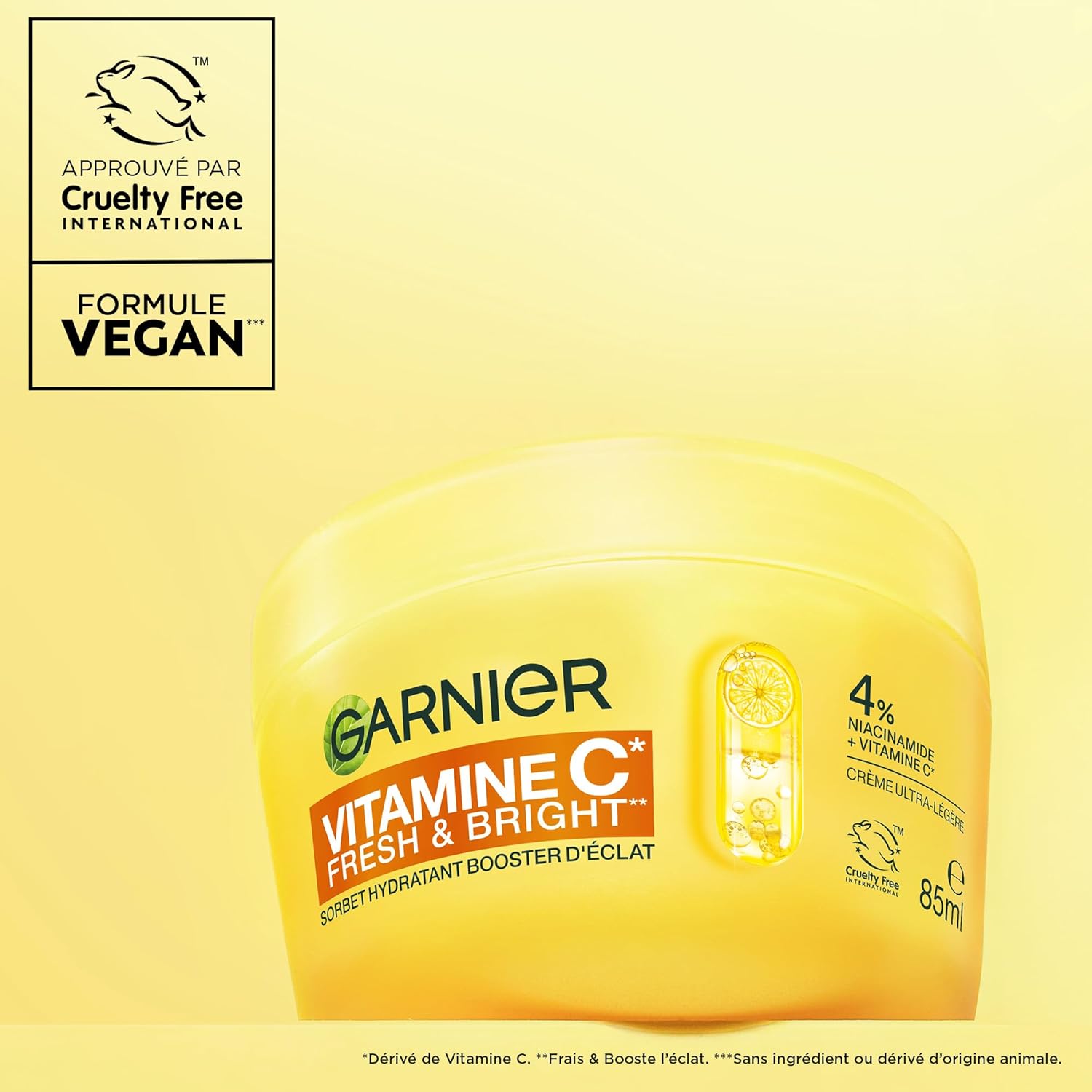 GARNIER - SkinActive Vitamin C - Fresh & Bright Moisturizing Sorbet Cream (85ml) + Vitamin C Day Serum (30ml) - Reduces Dark Spots, Unifies & Boost Complexion Radiance - All Skin Types - Image 9