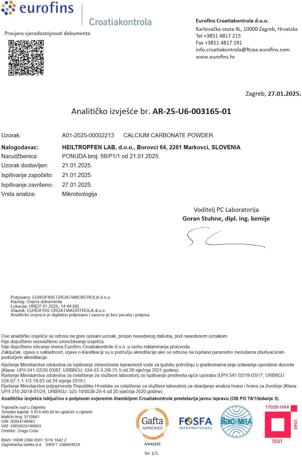 Calcium Carbonate Powder | 2 lb - 907 g | Highest Purity Limestone | Third Party Lab Analysis | Heiltropfen - Image 6