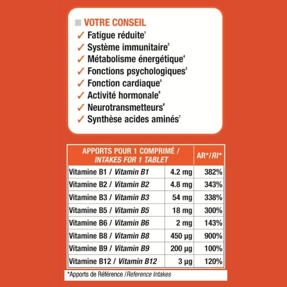 VITAMIN B COMPLEX B Maxx - Highly Dosed - Vitamins B1, B2, B3, B5, B6, B7, B9, B12 - Immune System, Fatigue Reduction - Programme 90J - 90 Tablets - Eric Favre - Image 6