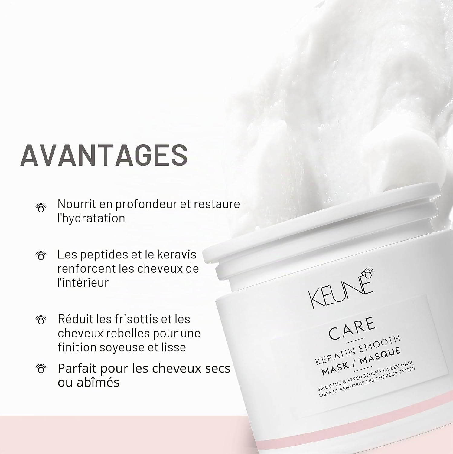 Keune Care Line Keratin Smoothing Hair Mask, 200 ml (Pack of 1) - Image 4