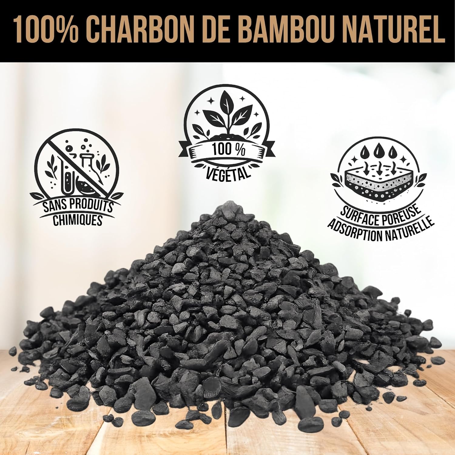 KHOOL - Activated Carbon Granules 5L - Bamboo Charcoal Filtration Air and Water - Hood, Aquarium and Pond - Economical Large Capacity - Long-Lasting Refill - Original France - Image 3