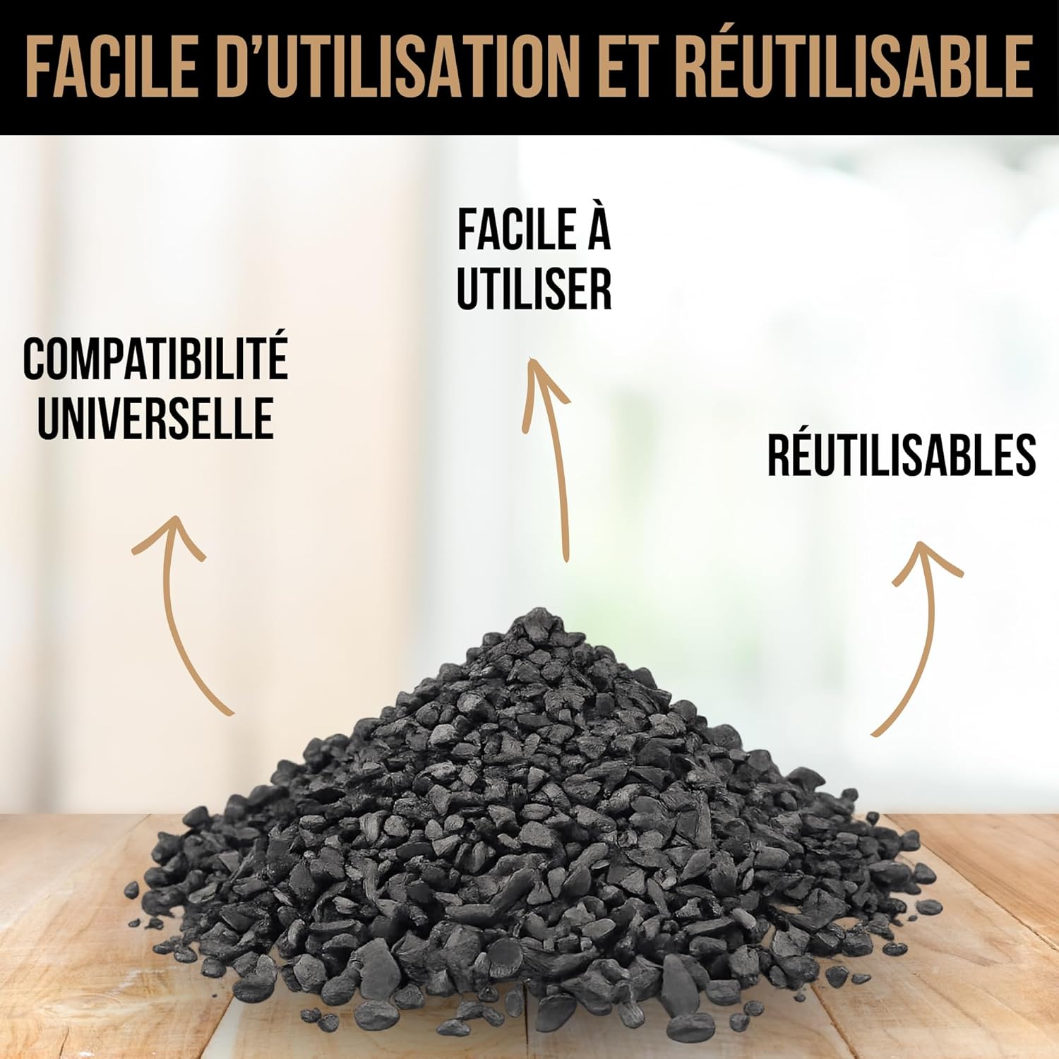 KHOOL - Activated Carbon Granules 5L - Bamboo Charcoal Filtration Air and Water - Hood, Aquarium and Pond - Economical Large Capacity - Long-Lasting Refill - Original France - Image 4