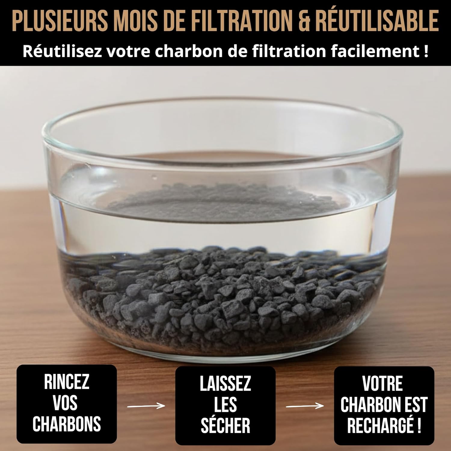 KHOOL - Activated Carbon Granules 5L - Bamboo Charcoal Filtration Air and Water - Hood, Aquarium and Pond - Economical Large Capacity - Long-Lasting Refill - Original France - Image 7