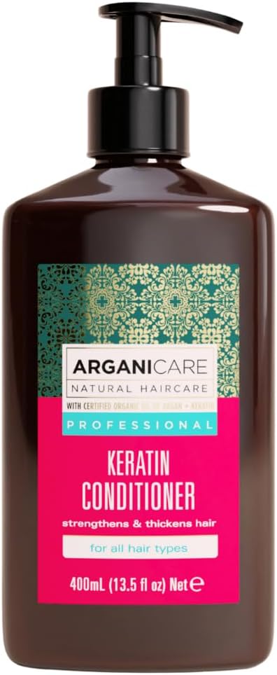 ARGANICARE | Keratin Range | Repairing and Nourishing Conditioner | Organic Keratin | Revitalizes & Strengthens | Protects & Repairs | Ultra Nourishing | 400ml - Image 2