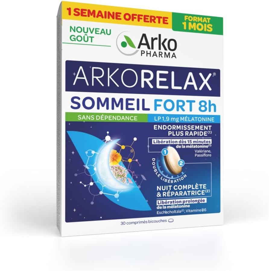 Arkopharma - Arkorelax Strong Sleep 8 hours XL - Allows you to regain quality sleep without addiction - 30 tablets - Image 2