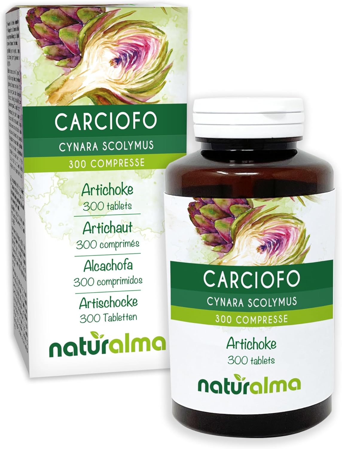 Artichoke (Cynara scolymus) leaves Naturalma - 150 g - 300 tablets - dietary supplement - natural and vegan - Image 2