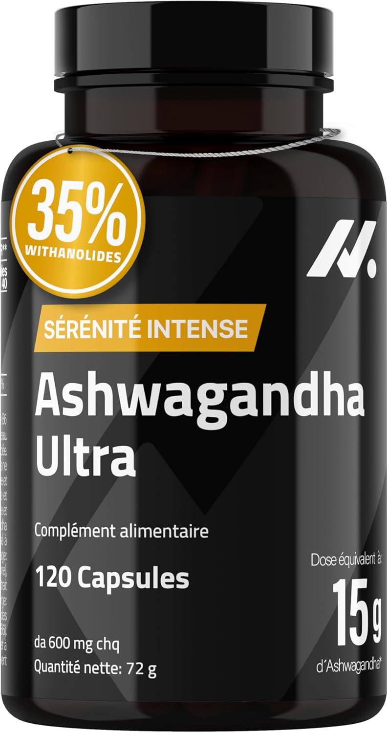 Ashwagandha Shoden Ultra 35% Withanolides - 15,000mg Equivalent | 7x More Concentrated Than Ashwagandha KSM-66 | Support Concentration, Deep Sleep & Energy | 120 Capsules - Nyvos - Image 2