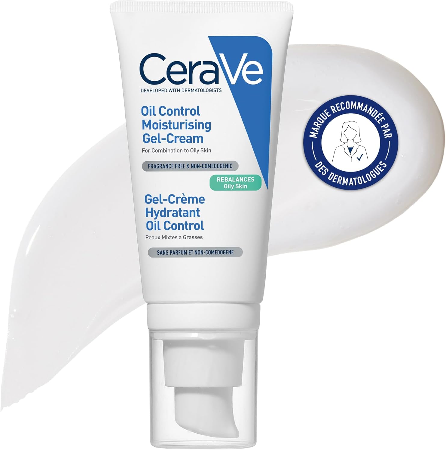 CeraVe - Oil Control Moisturizing Face Gel-Cream - Continually moisturizes, restores skin barrier, soothes - 3 Essential Ceramides, Niacinamide, Hyaluronic Acid - Combination to Oily Skin - 53 ml - Image 2