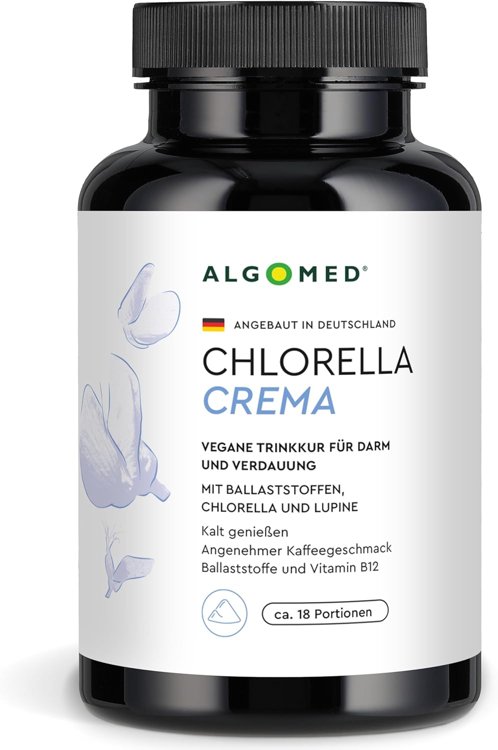 Chlorella Crema | Vegan Drinking Treatment for Gut and Digestion | B12 + Probiotics + Fibre | Made in Germany | Lupine Seeds + Chlorella + Nutriose - Image 2