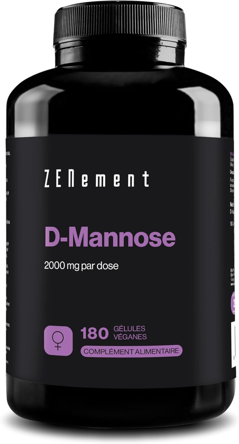 D-Mannose - 180 Capsules - 2000 mg of D-Mannose per Daily Dose, High Dosage, Highly Bioavailable - 2 Months Supply - No Flavours or Additives - 100% Vegan - Image 2