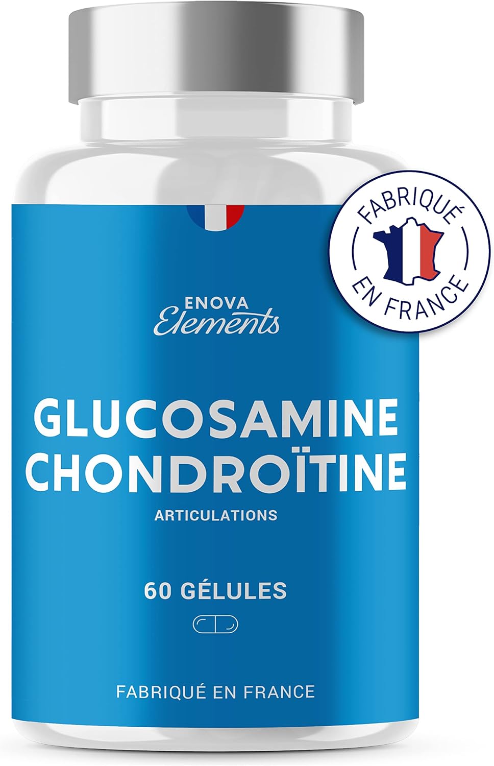GLUCOSAMINE + CHONDROITIN | Painful joints, Mobility | 60 capsules | Dietary supplement | Made in France | Glucosamine chondroitin - Image 2