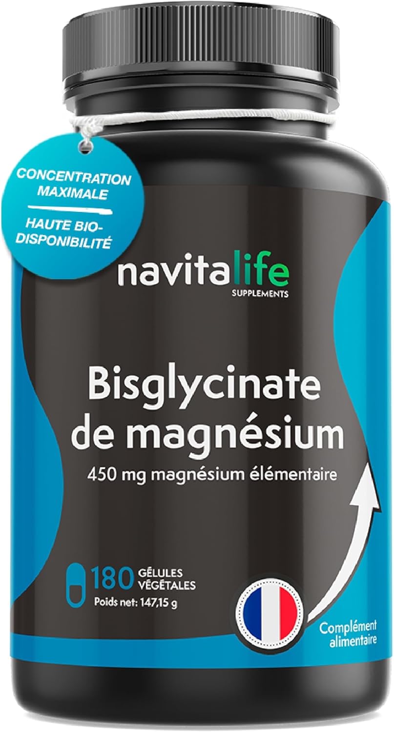 Magnesium Bisglycinate 2250 mg | 450 mg Elemental Magnesium | 180 Capsules for 3 Months | Promotes Performance and Concentration | Reduces Fatigue | Supports Muscles and Joints | Navitalife - Image 2