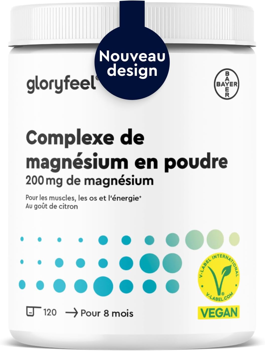 Magnesium Complex Powder 600g - Bisglycinate, Citrate & Malate Highly Dosed - Fast Solubility - For Muscle, Nerves & Electrolyte Balance* - Lemon Flavour - 100% Pure - Image 2