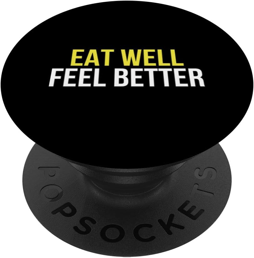 Mangez Bien, sentez-Vous Mieux, Faible teneur en FODMAP Diet Santé intestinale Digestion PopSockets PopGrip Adhésif - Image 2