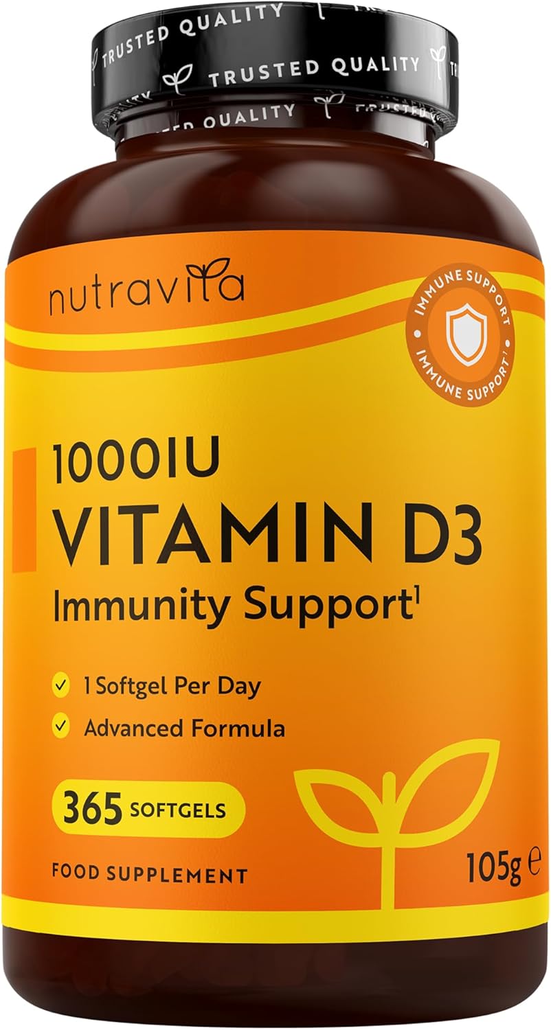 Nutravita Vitamin D 1000 IU - 365 Soft Capsules - Vitamin D3 For 1 Year Whole - Maintaining a Healthy Immune System, Bones & Teeth - Vitamin D 1000ui Cholecalciferol - Adult Vitamins - Image 2
