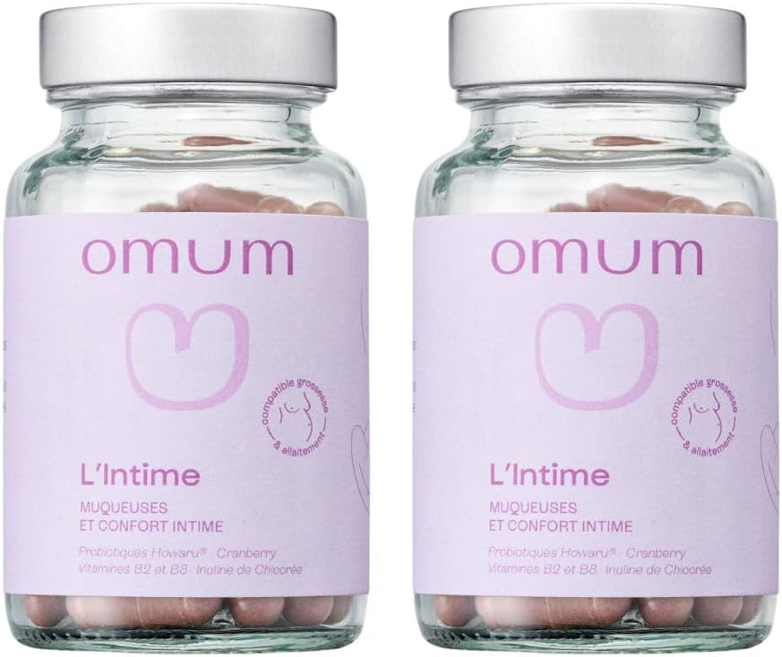 OMUM - The Intimate Food Supplement - Pre & Probiotics intimate flora - Protects and rebalances, natural formula - Compatible with pregnancy and breastfeeding - Vegan - 60 capsules for 1 month of treatment - Image 2
