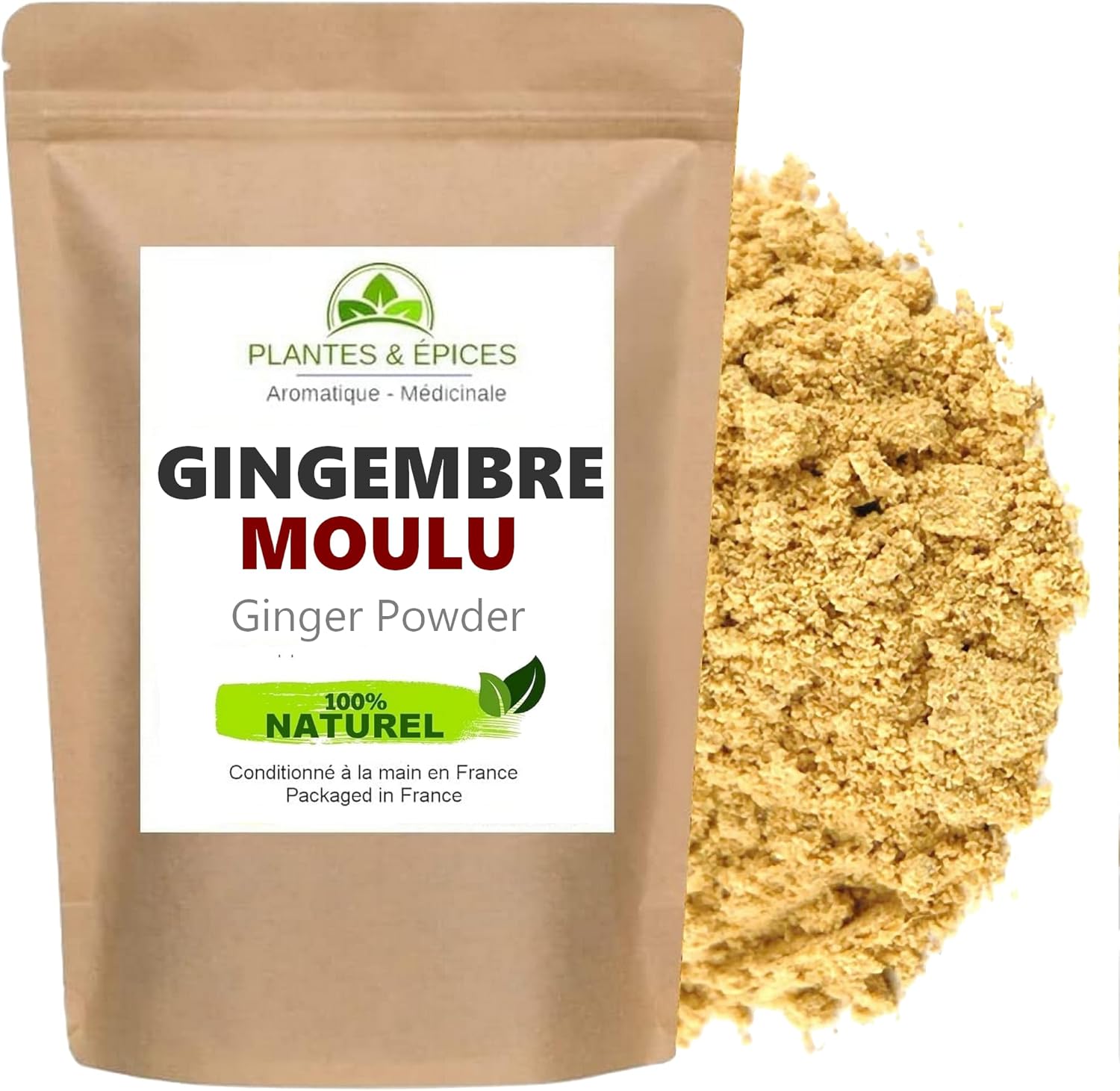 Plants & Spices - Ginger Root Powder 100% Natural Quality - Resealable Freshness Bag (100g) - Image 2