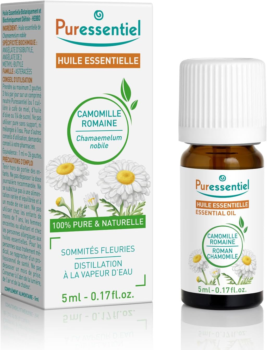 Puressentiel – Roman Chamomile Essential Oil – Contributes to relaxation – 100% pure and natural – HEBDD – Chamaemelum nobile – 5 ml - Image 2