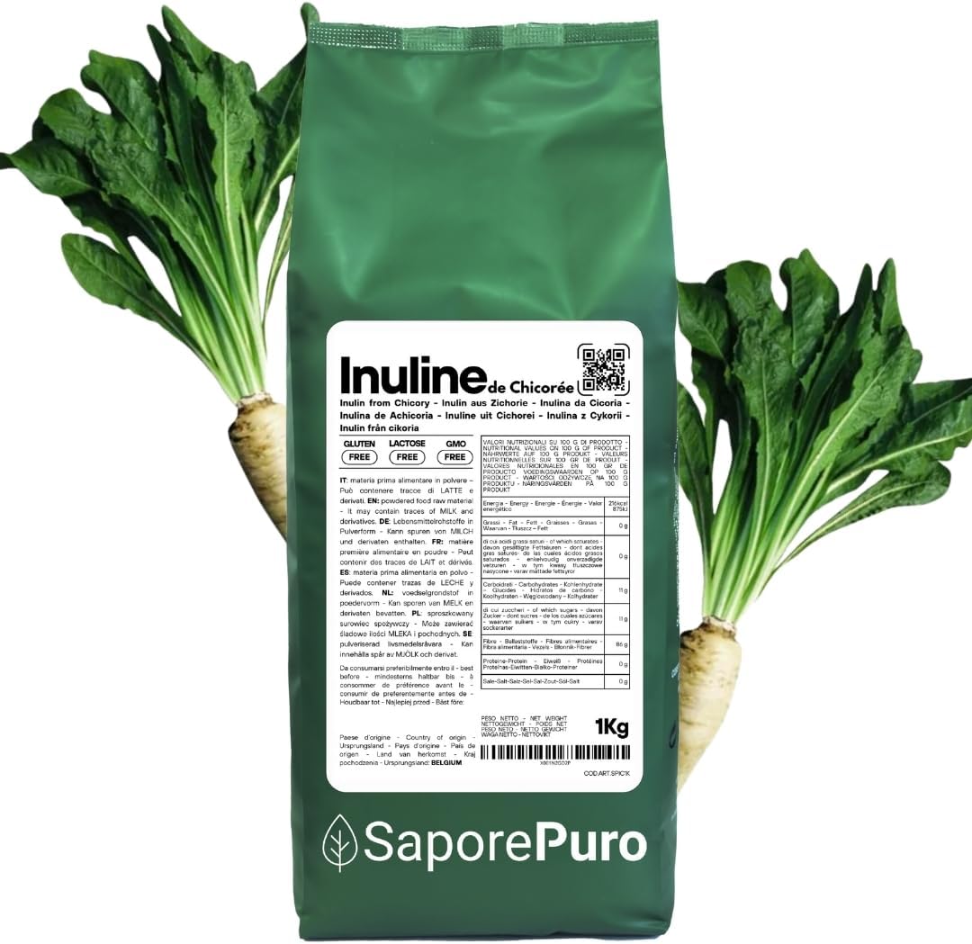 SaporePuro Inulin powder 1000g - prebiotic fiber - chicory root - Inulin powder - Image 2