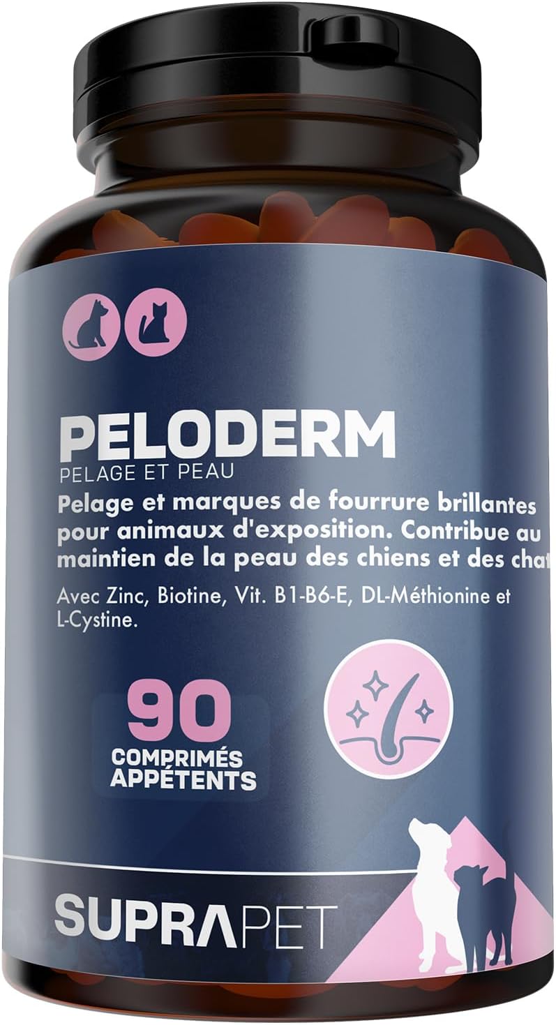 Suprapet, Peloderm for Dogs and Cats 90 Tablets with Biotin, Zinc, B Vitamins, Methionine and Cystine for Wellness and Shine of the Hair | Supplementary Nutrition - Image 2